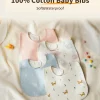 Three layer Cotton Baby Bibs Muslin Cotton Stuff Newborn printing Snap Button Soft Saliva Towel Burp Cloth Feeding Drool Bibs