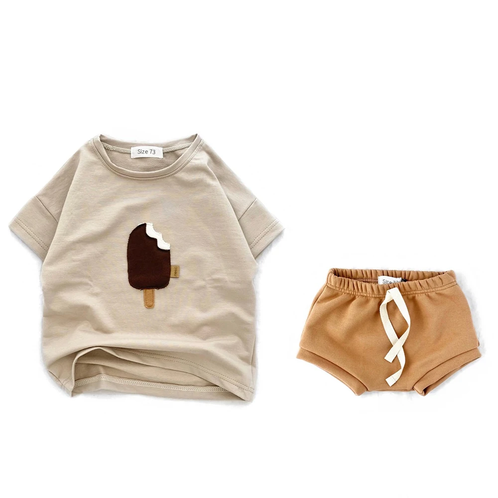 Toddler Kid Baby Boys Girls Clothes Summer Cotton T Shirt Short Sleeve Infant Top Cartoon Ice Cream Print Tee Childrens Tshirt - Image 2