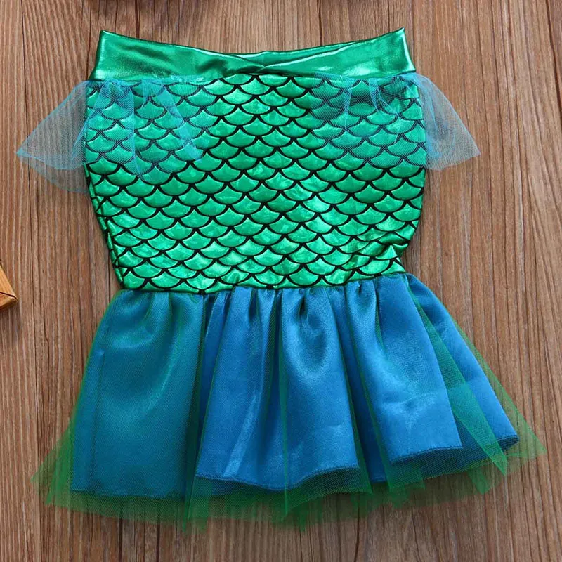 Toddler Newborn Baby Girls Costume Swimsuit 2Pcs Shell Tops Lace Tail Outfits Beachwear Bathing Swimwear Summer - Image 4