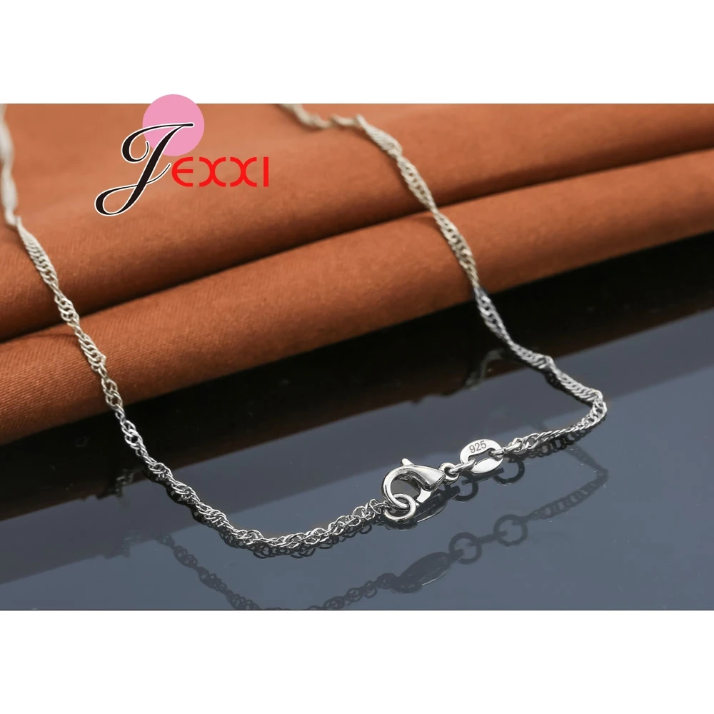 Top CZ Jewelry Sets Silver Necklace Earrings Cubic Zirconia Crystal Round Drop El Collar Lady Best Gift - Image 6