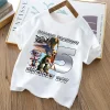 Tralalero Tralala Digit 1-9 T-shirt Boys Tungtung Sahur Brainrot Tees Child Summer Short Sleeve Birthday Tops Kids Clothes Gift