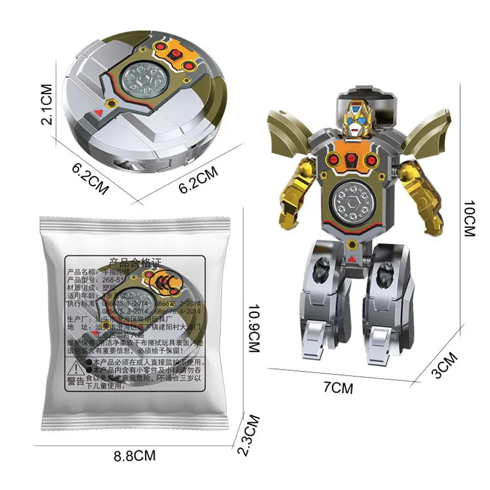 Transformable Fidget Spinners Funny Sensory Fidget Toys Deformable DIY Round to Robot Fingertip Toys for Kids Party Gifts - Image 4