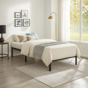 Twin Metal Beds Frame Modern Stylish Comfy Bedroom Furniture
