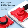 Universal edging tool, paint tool, latex paint edging tool, plush sponge brush, internal corner trimming and color separation to