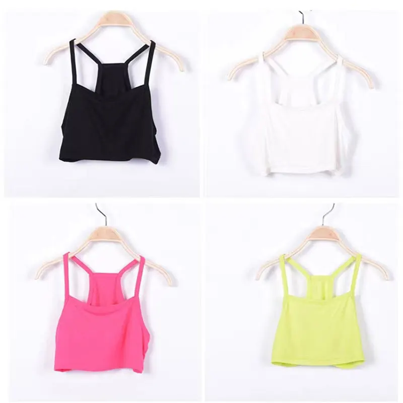 V-TREE Girls Bra camisole girl cotton vest child world of tank girls underwear candy color girls tank tops kids clothing models - Image 6