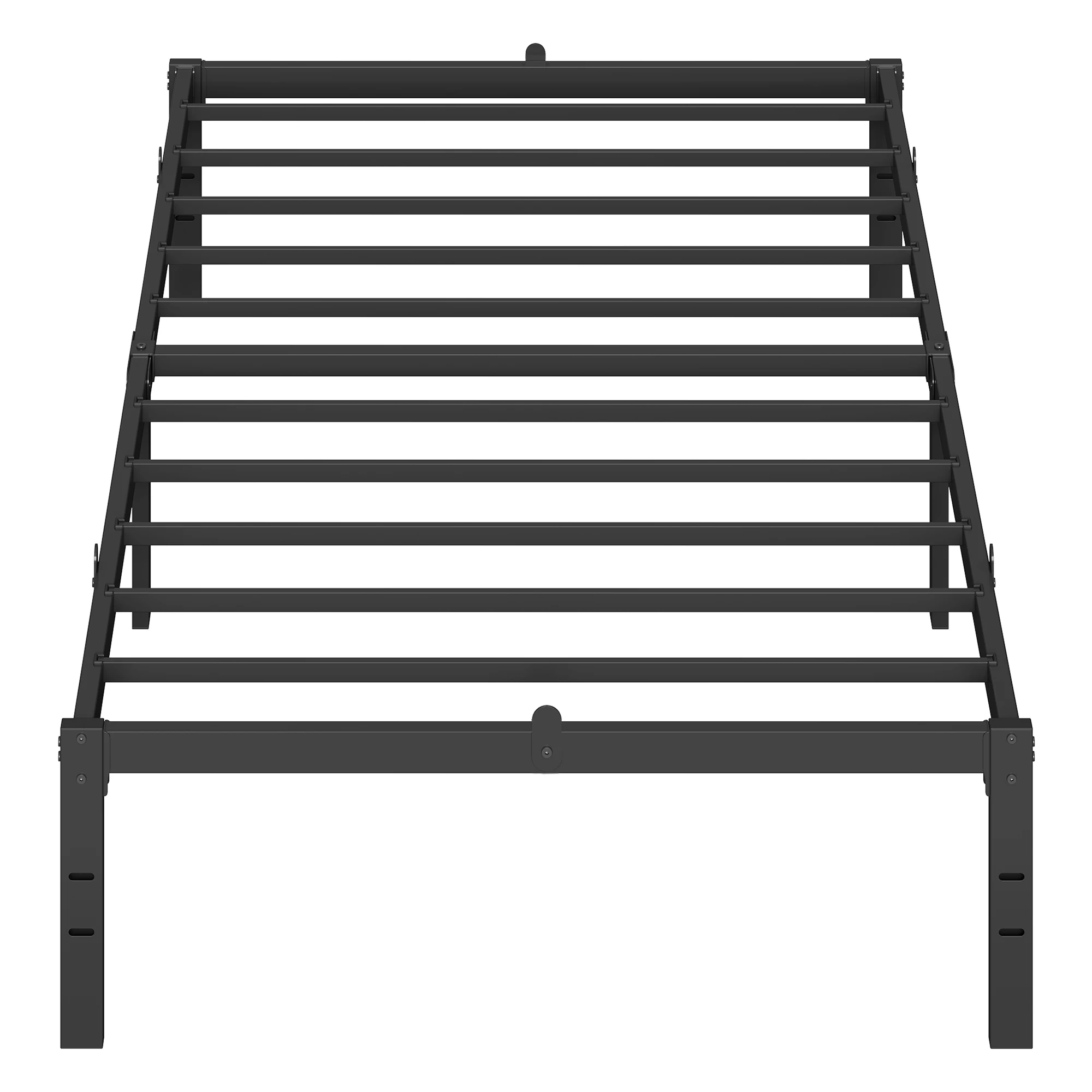VASAGLE Single Metal Bed Frame, 90 x 190 cm, Under-Bed Space, Modern Style, for Guest Room, Easy Assembly, Ink Black - Image 3