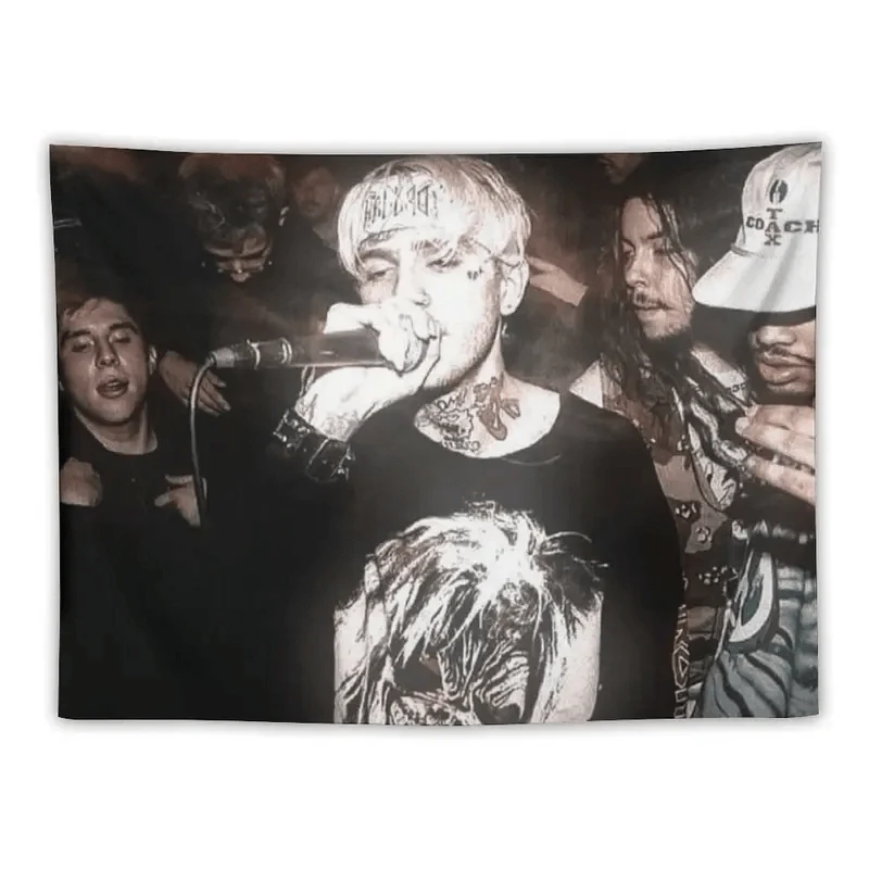 VIKAMA 1PC Lil Peep Rapper Tapestry, Aesthetic Wall Hanging Art Print, Home Decor for Bedroom Living Room Dorm Background Cloth - Image 3