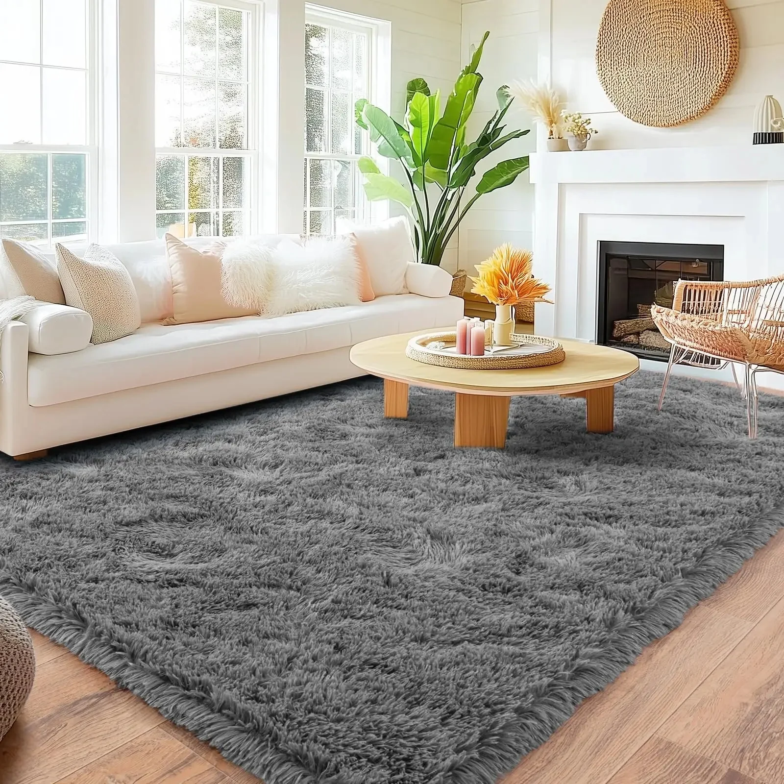 VIKAMA Modern And Simple Living Room Area Carpet, Soft And Fluffy Children's Room Mat, Bedroom Bedside Rug, Home Decoration - Image 2