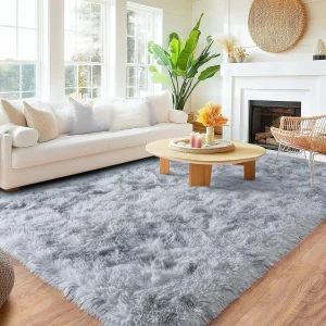VIKAMA Modern And Simple Living Room Area Carpet, Soft And Fluffy Children's Room Mat, Bedroom Bedside Rug, Home Decoration