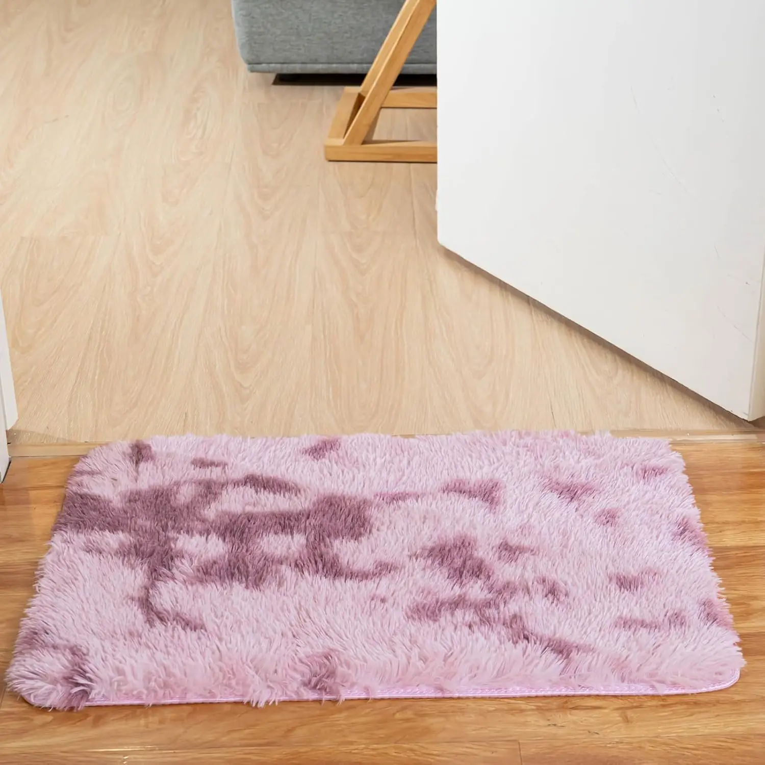 VIKAMA Silk Wool Rugs Children's Room Living Room Bedroom Tie-Dye Non-Slip Washable Machine Washable Carpet Mats - Image 4