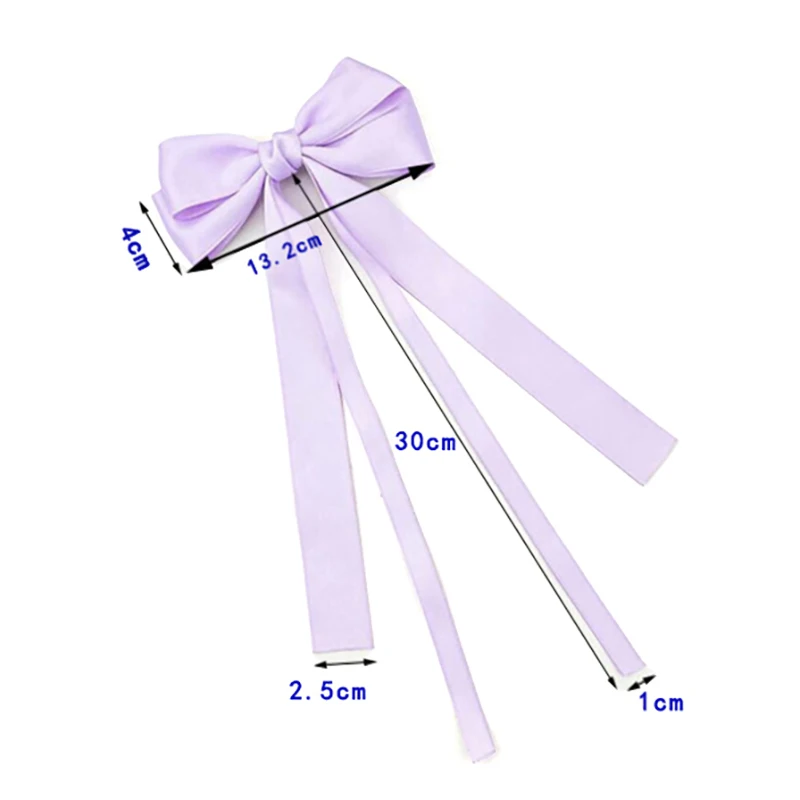 Vintage Large Bow Hair Clip Trend Long Ribbon Hairpins Barrettes Headwear For Women Girl Hair Accessories Wedding Jewelry - Image 6