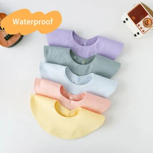 Waterproof Korean Style Solid Baby Feeding Drool Bib New Infants Cotton Petal Saliva Towel Soft Burp Cloth For Newborn Kids Bibs