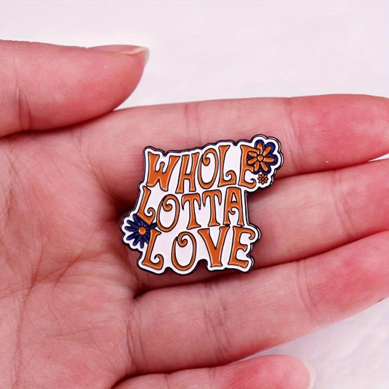 "Whole Lotta Love" Letter Music Song Enamel Brooch Badge Fan Gift - Image 2