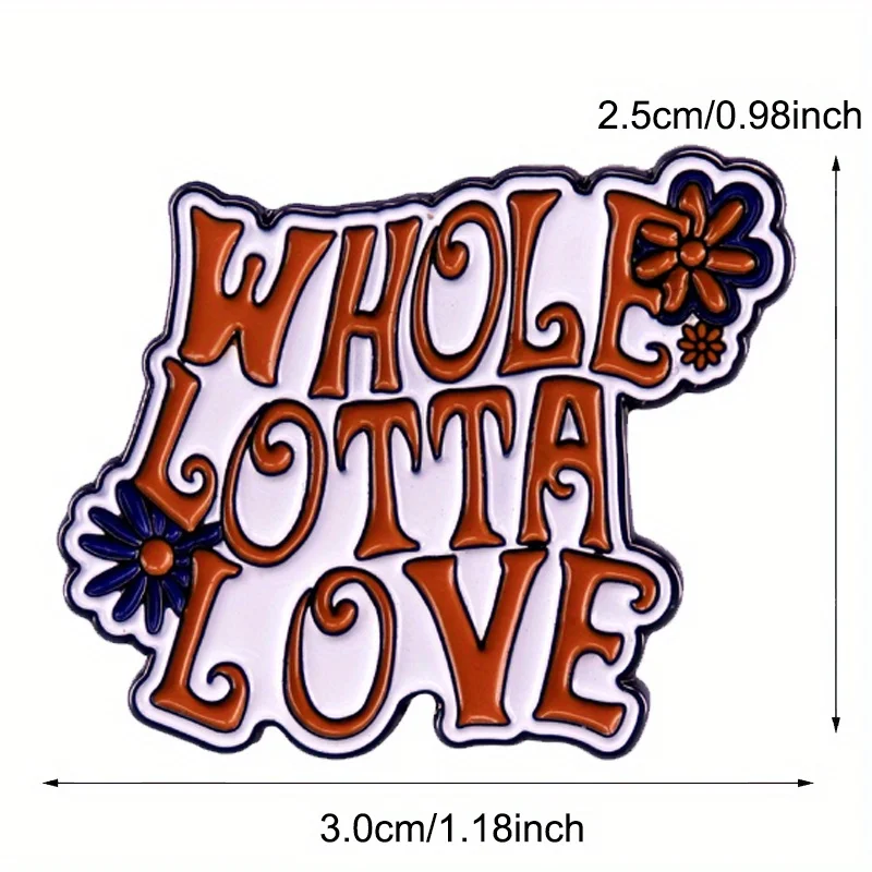 "Whole Lotta Love" Letter Music Song Enamel Brooch Badge Fan Gift - Image 4
