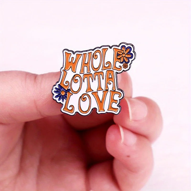 "Whole Lotta Love" Letter Music Song Enamel Brooch Badge Fan Gift - Image 3