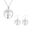 Wholesale Jewelry sets 925 sterling Silver Fine Retro tree necklace earrings for women lady Fashion Party wedding Holiday gifts