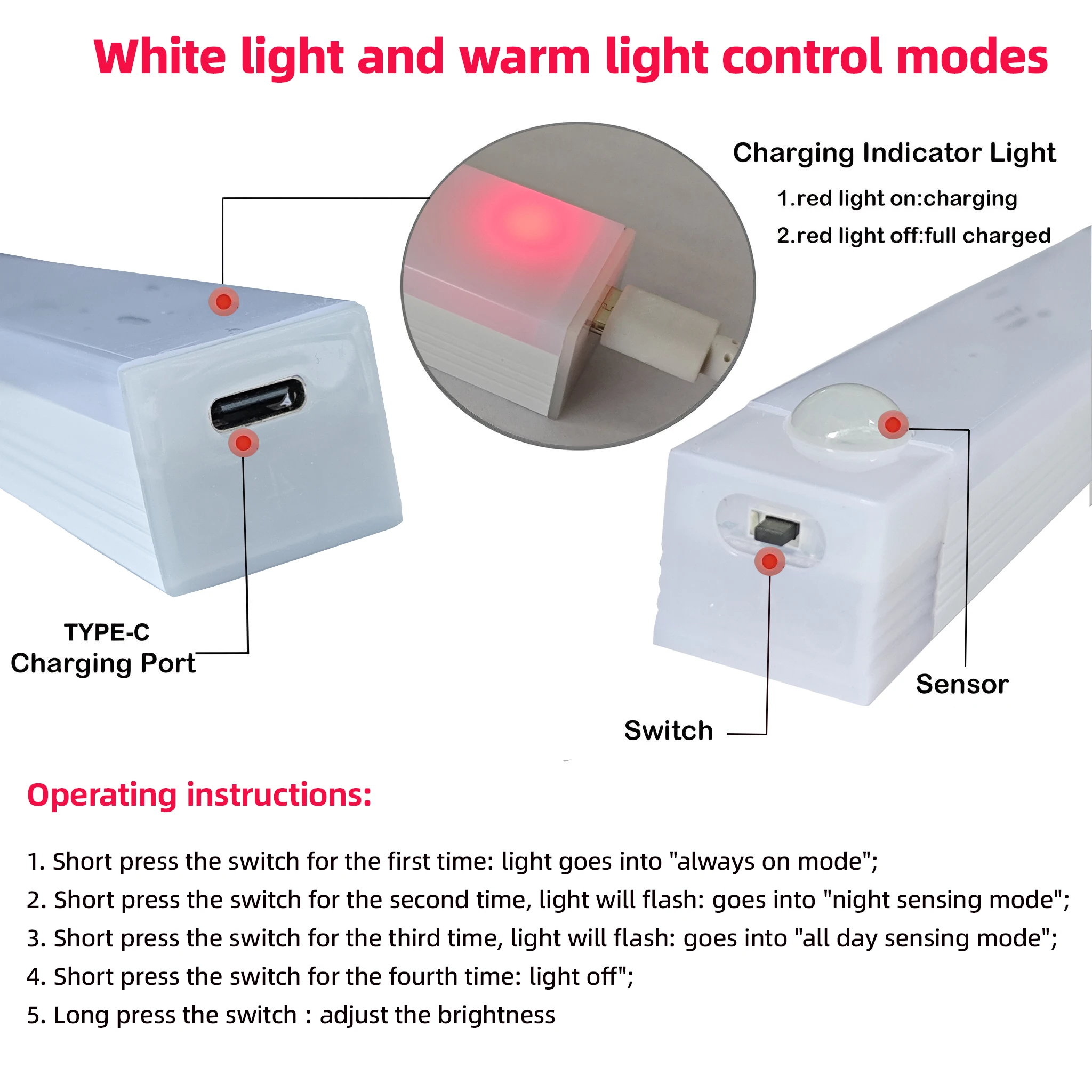 Wireless LED Night Lights Motion Sensor Lights Closet Kitchen Night Lights Bedroom Detector Light Cabinet Staircase Backlit - Image 6