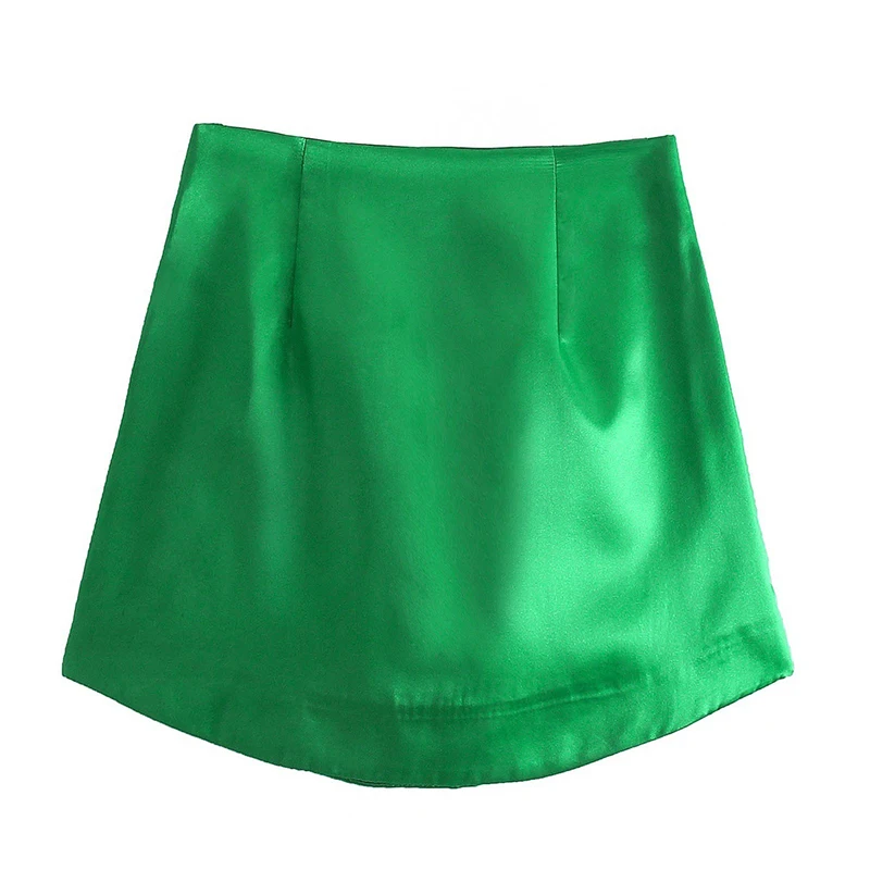 Women High Street Solid Color Side Zipper Sexy Mini Skirt Faldas Mujer Ladies Light Soft Casual Slim Chic Vestidos - Image 2