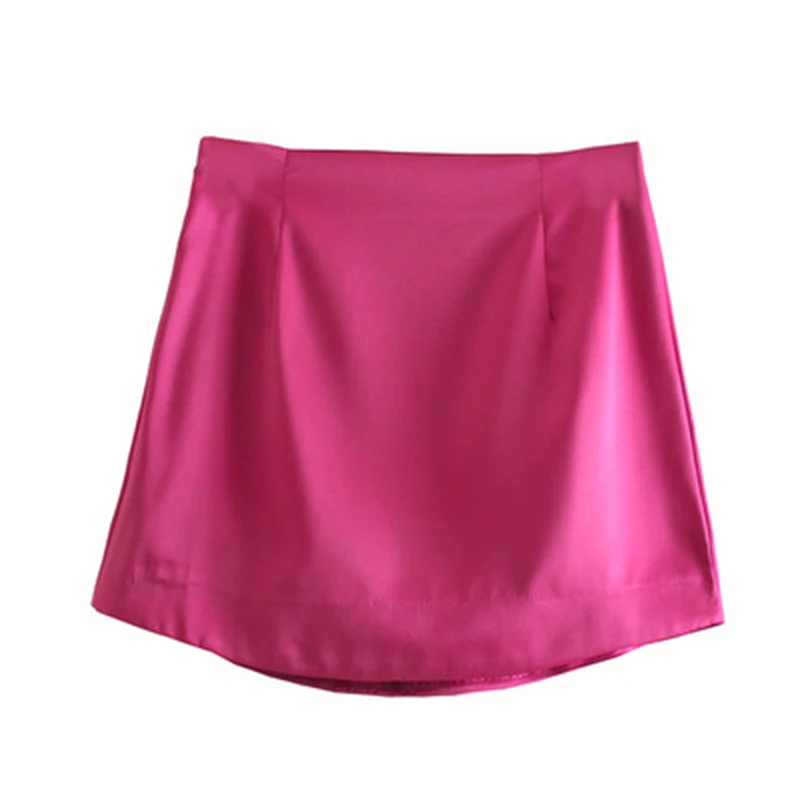 Women High Street Solid Color Side Zipper Sexy Mini Skirt Faldas Mujer Ladies Light Soft Casual Slim Chic Vestidos - Image 3