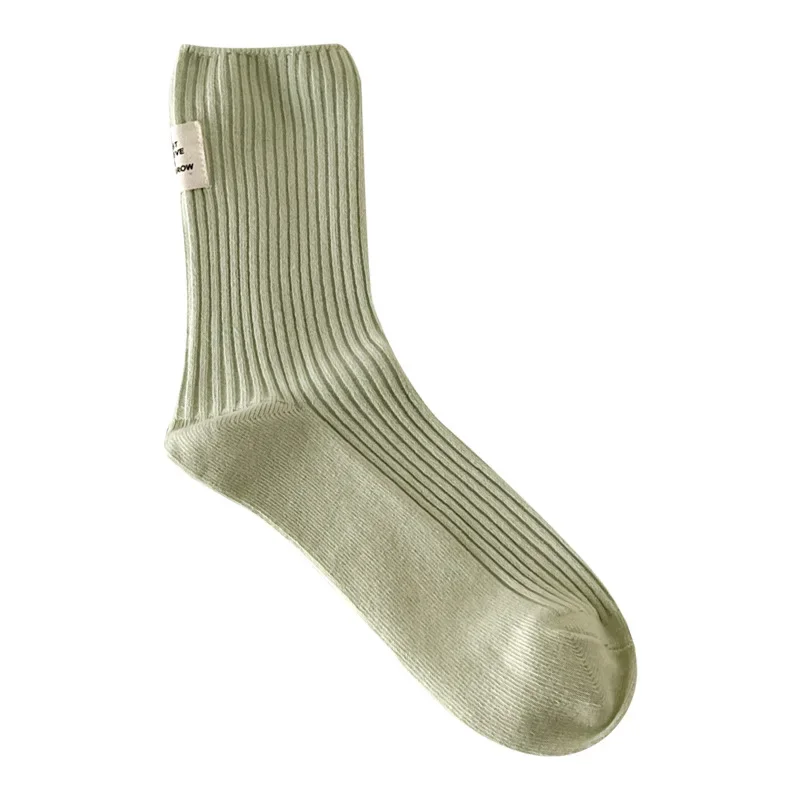 Women's Socks Spring Summer Cotton Pile Socks Japanese Creative Retro Heel Cloth Label Fashion Korean Style Comfort Girls Socks - Image 6