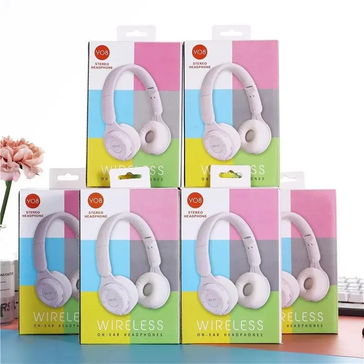Y08 Headphone Bluetooth Headset Earphone Wireless Headphones Stereo Foldable Sport Gaming Macaron Headphones for Android IOS - Image 6
