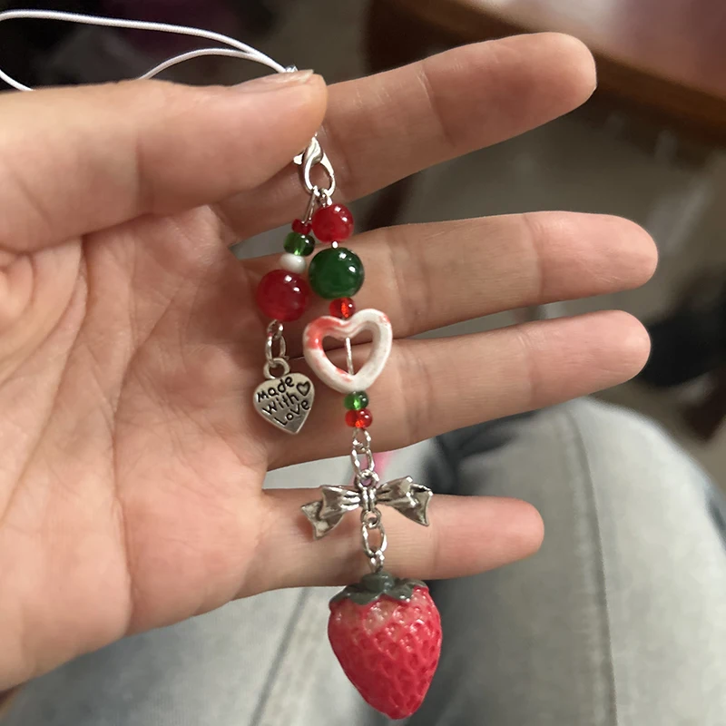 Y2K Phone Charm Bow Heart Star Keychain Pendant Kawaii Key Chain Bag Phone Chain Cute Accessory For Girls Women Jewelry - Image 2