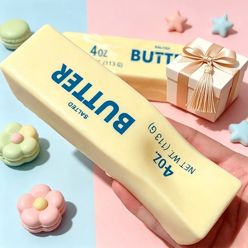 butter cheese squishy toys squishies simulated cheese soft and sticky butter stress relief toy stress relief ball - Image 3