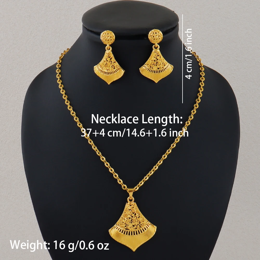 ethiopian jewelry set for women gold plated Necklace and earrings set for women high quality sets for women weddings mother set - Image 6