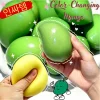 핸드메이드 Mango Stress Ball Squeeze Toy 왁뿌볼, Color-Changing Mango Squishy Fidget Ball, ASMR Sensory Stress Relief Toy
