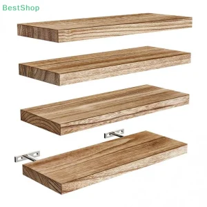 🍄Wooden Wall Mounted Storage Shelf,Wall Bookshelf For Living Room, Bedroom, Kitchen
