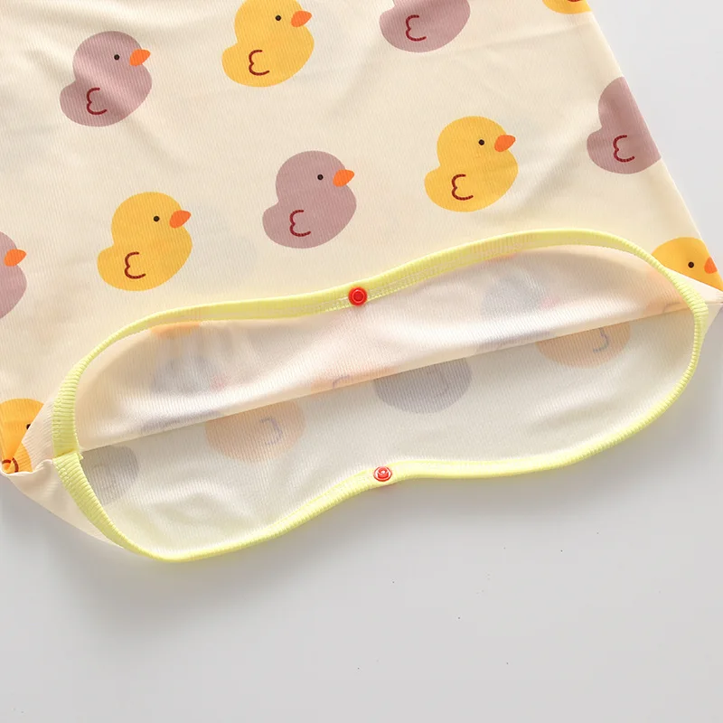 0-3 Years Newborn Ice Silk Thin Sleepwear Print Babysuits Cartoon Romper Summer New Boys Girls Baby Anti Kick Clothing - Image 6