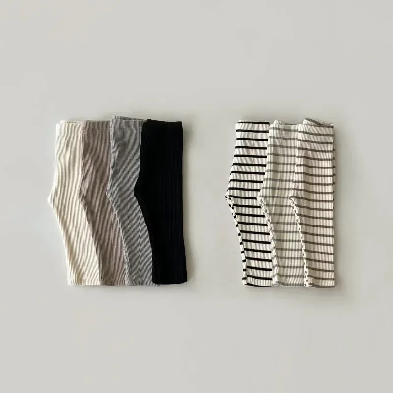 0-3T Baby Pant Girls All-match Striped Skinny Leggings Kids Cotton Elasticity Slim Pants Newborn Boy Stretch Trousers - Image 2