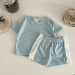 0-3Y Toddler Infant Kid Baby Boy Clothes Sets Solid Color Short Sleeve T-shirt Tops Shorts Newborn Summer Casual Clothing