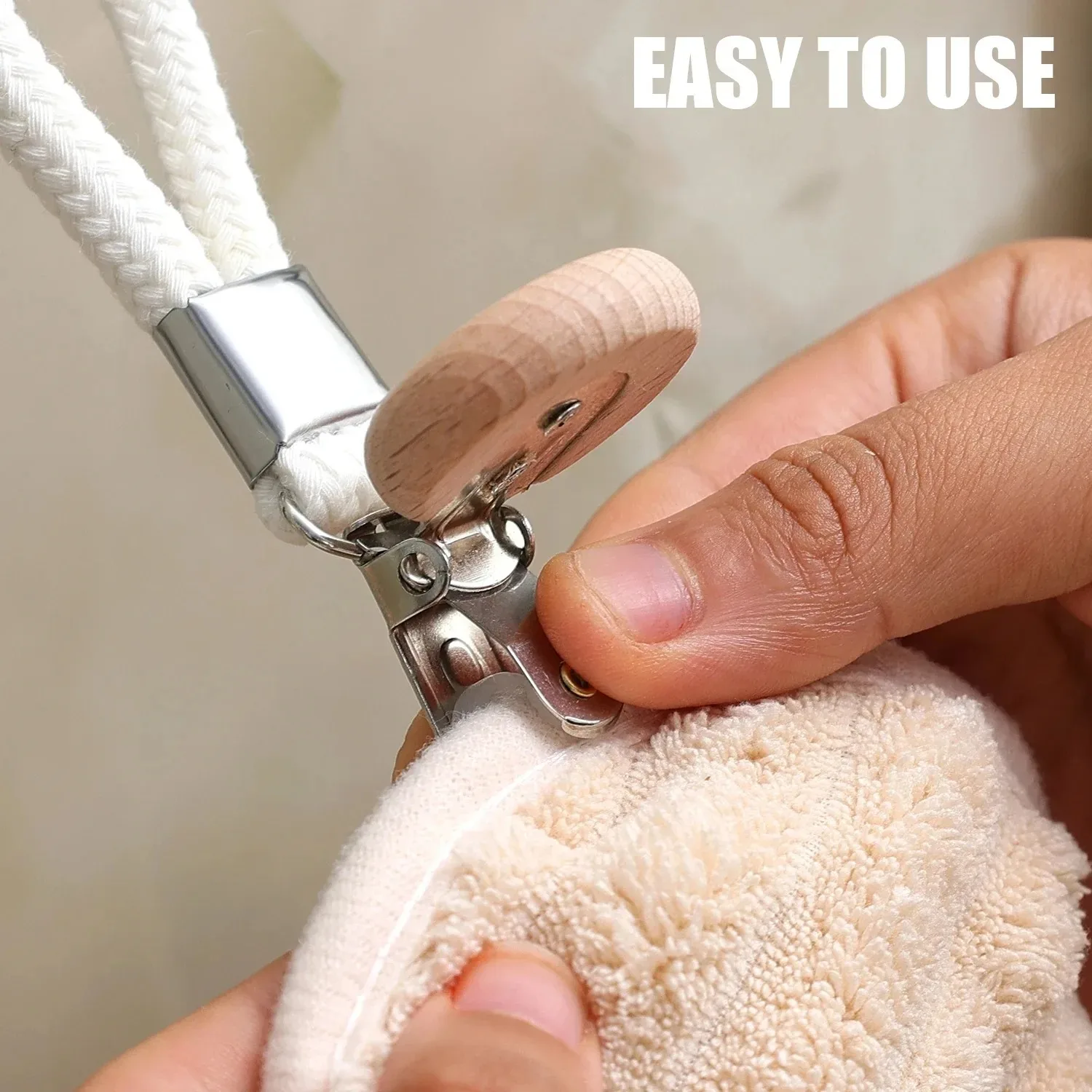 1-6 PCS Multifunctional Metal Storage Clip Household Bathroom No-Drill Portable Towel Clip Towel Clip Woven Rope Hanging Clip - Image 5