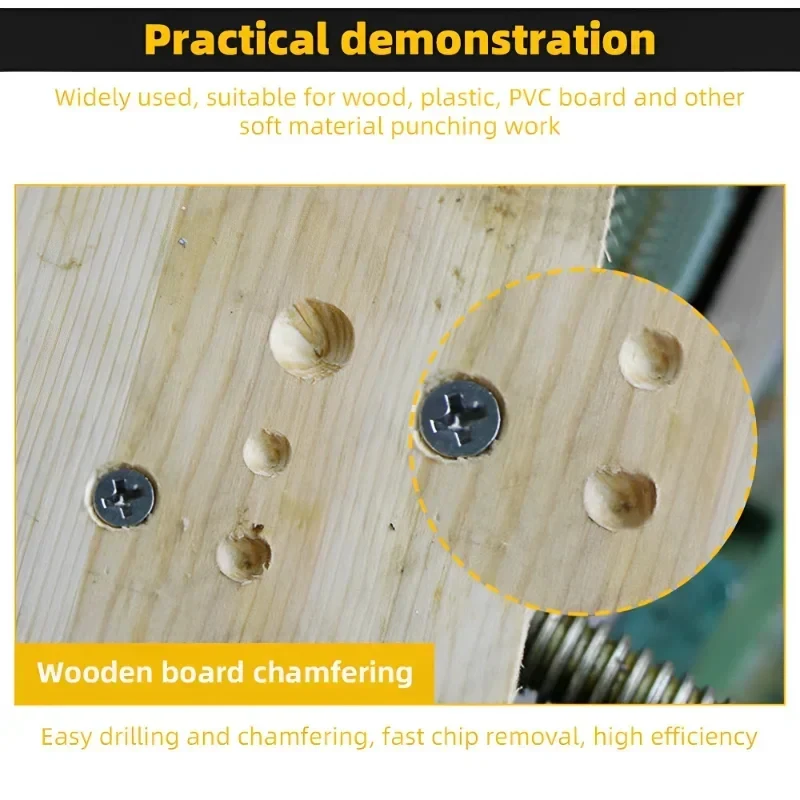 1-6pcs Six Flute Drill Bit 90 Degree Bevel Recessed Chamfer Bit Hex Countersink Debur Hex Hot Sale New Practical - Image 2