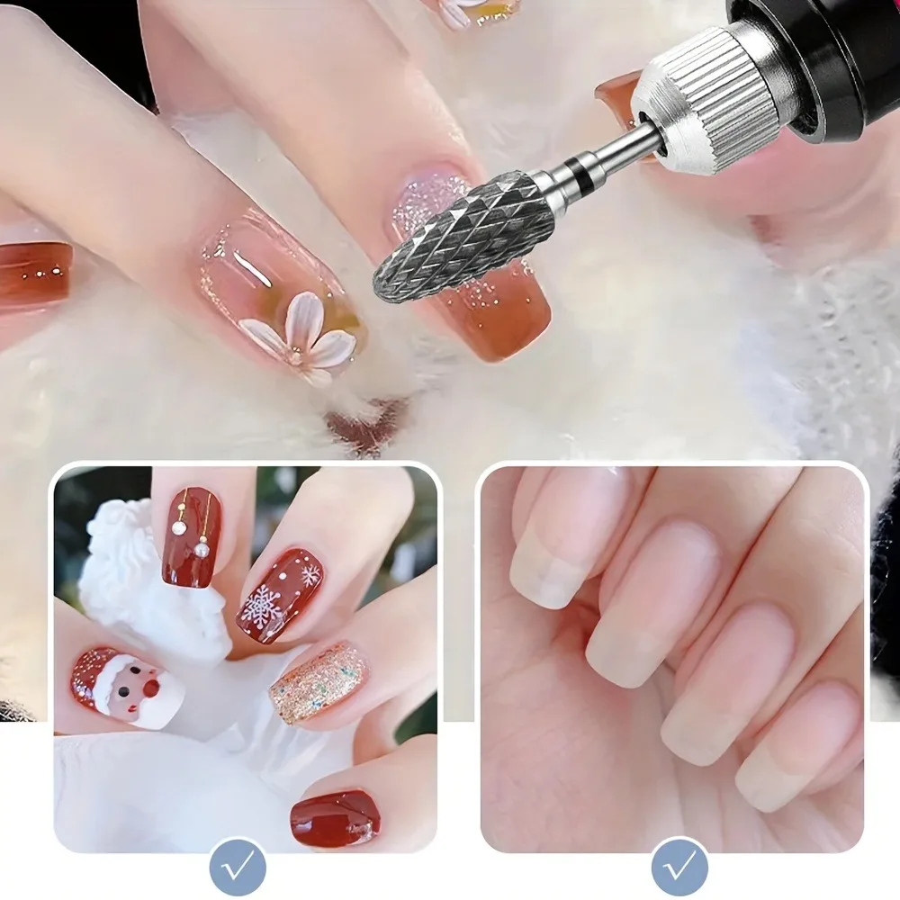 1 PC or 5 PCS Tungsten Steel Nail Drill Bits, Suitable for Removing Acrylic and Gel Polishes, Nail Tools - Image 5