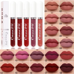 1 Pcs Matte Lipstick Lip Gloss Shade for All Skin Types Long-Lasting Non-Fading Waterproof Non-stick Cup Exquisite Gift Lips