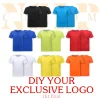 100% Cotton Short Sleeve T-shirt Summer Men's Solid Color Versatile Comfortable Top Custom Printed Embroidery LOGO NSLP