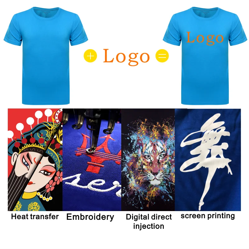 100% Cotton Short Sleeve T-shirt Summer Men's Solid Color Versatile Comfortable Top Custom Printed Embroidery LOGO NSLP - Image 6
