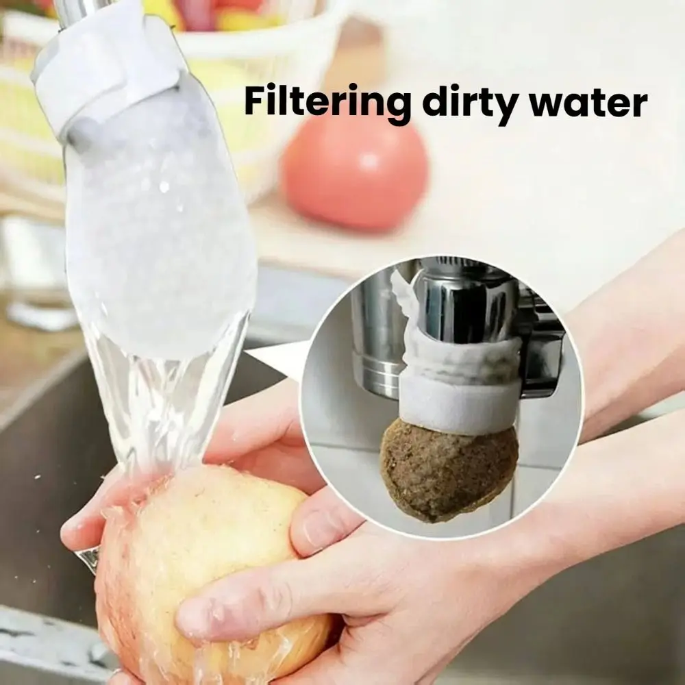 10/20/50Pcs Universal Faucet Filter Cotton Anti-splash with T-strap Faucet Filter Thickened Tap Water Filter Bag - Image 3