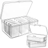 12 Pack Plastic Clear Storage Box Organizer Small Storage Containers Mini Organi