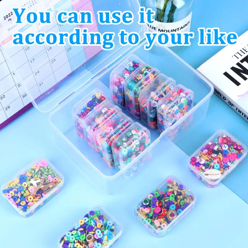 12 Pack Plastic Clear Storage Box Organizer Small Storage Containers Mini Organi - Image 4