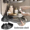 1/2/3Pcs Portable Punch-free Bathroom Shelves Wall-mounted Large Capacity Kitchen Storage Rack Save Space Triangle Soap Rack