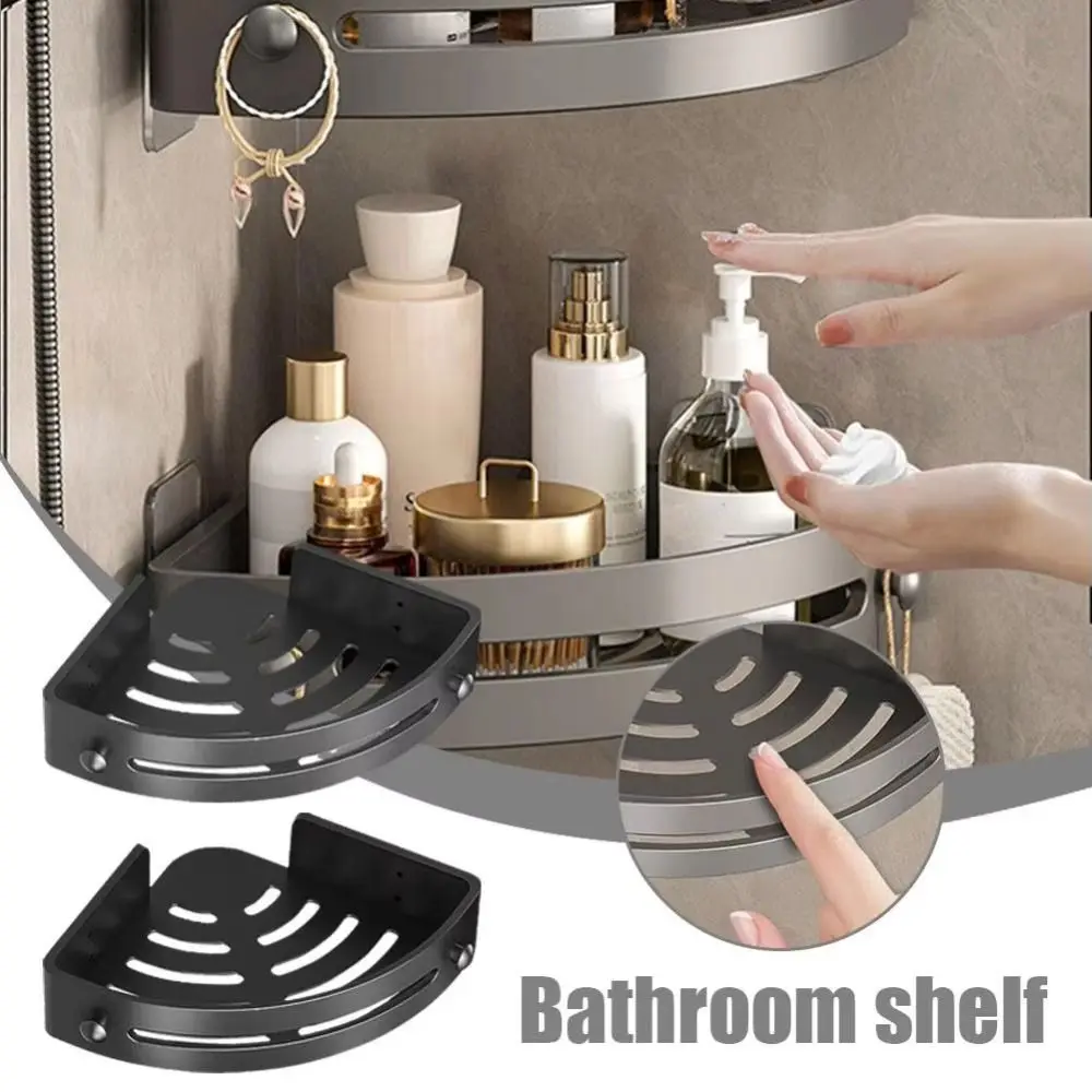 1/2/3Pcs Portable Punch-free Bathroom Shelves Wall-mounted Large Capacity Kitchen Storage Rack Save Space Triangle Soap Rack