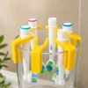 1/2/3Pcs U Shape Toothbrush Holder Clip Cup Side Mount Space Saving Electric Toothbrush Head Storage Rack Bathroom Organizer