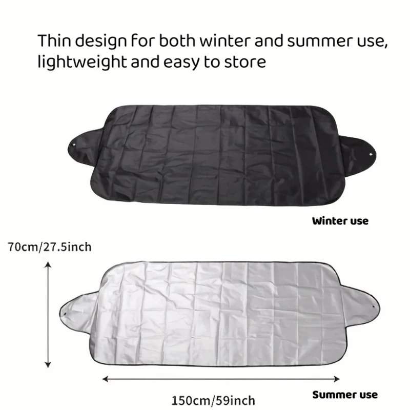 1/2PC Foldable Car Windshield Protector All-Season Sun Visor Winter Frost Freezing Snow Windshield Cover Car Exterior Protection - Image 6