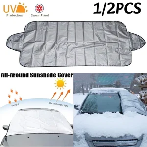 1/2PC Foldable Car Windshield Protector All-Season Sun Visor Winter Frost Freezing Snow Windshield Cover Car Exterior Protection