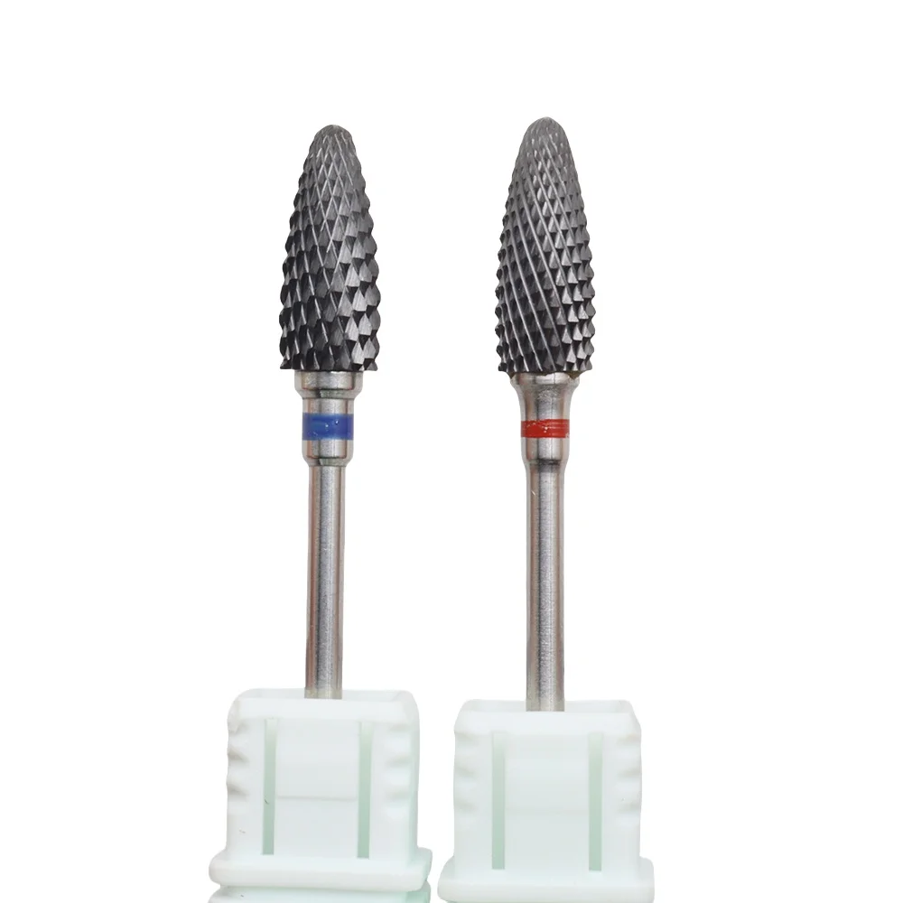 1/2Pcs Professional Black Ceramic Bullet Nail Drill Bit – Low Heat, Smooth Gel & Acrylic Removal Nail Drill Accessory