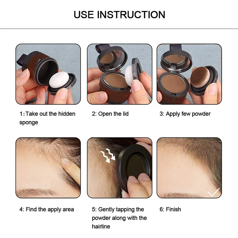 14 Color Hair Line Powder Black Root Up Natural Instant Waterproof Hairline Shadow Concealer Coverage Paint Repair Fill In Hair - Image 6