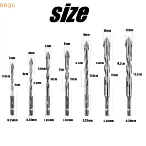 *1/7Pcs Tungsten Steel Serrated Drilling Bits For Ceramic Plastic Tile Ceramic Glass Concrete Eccentric Drill Tool Part